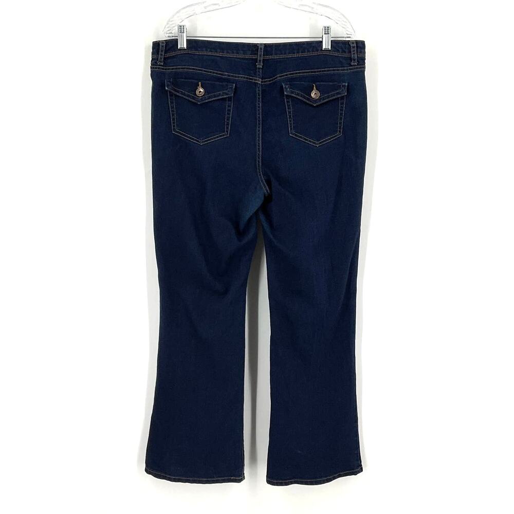 Vera Wang Bootcut Jeans Dark Blue Women's Size 14‎